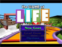 Title screen of The Game of Life on the Sony Playstation.