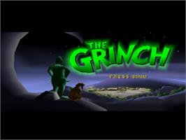 Title screen of The Grinch on the Sony Playstation.