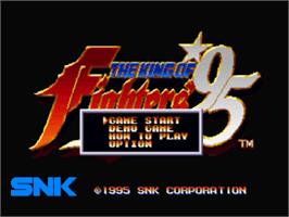 Title screen of The King of Fighters '95 on the Sony Playstation.