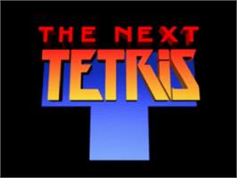 Title screen of The Next Tetris on the Sony Playstation.