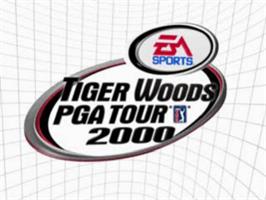 Title screen of Tiger Woods PGA Tour 2000 on the Sony Playstation.