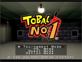 Title screen of Tobal No.1 on the Sony Playstation.