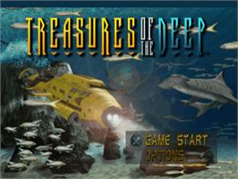 Title screen of Treasures of the Deep on the Sony Playstation.