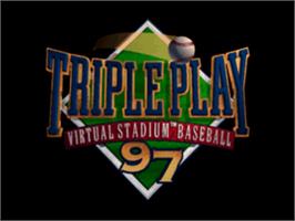 Title screen of Triple Play 97 on the Sony Playstation.