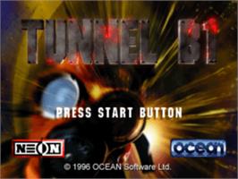 Title screen of Tunnel B1 on the Sony Playstation.