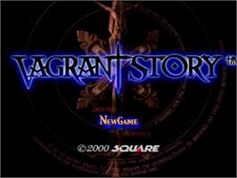 Title screen of Vagrant Story on the Sony Playstation.
