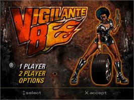 Title screen of Vigilante 8: 2nd Offense on the Sony Playstation.