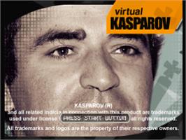 Title screen of Virtual Kasparov on the Sony Playstation.