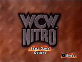Title screen of WCW Nitro on the Sony Playstation.