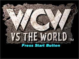 Title screen of WCW vs. the World on the Sony Playstation.