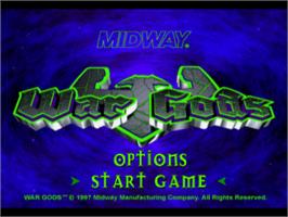 Title screen of War Gods on the Sony Playstation.