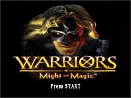 Title screen of Warriors of Might and Magic on the Sony Playstation.