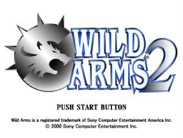 Title screen of Wild Arms 2 on the Sony Playstation.