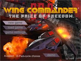 Title screen of Wing Commander IV: The Price of Freedom on the Sony Playstation.