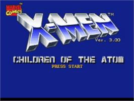Title screen of X-Men: Children of the Atom on the Sony Playstation.