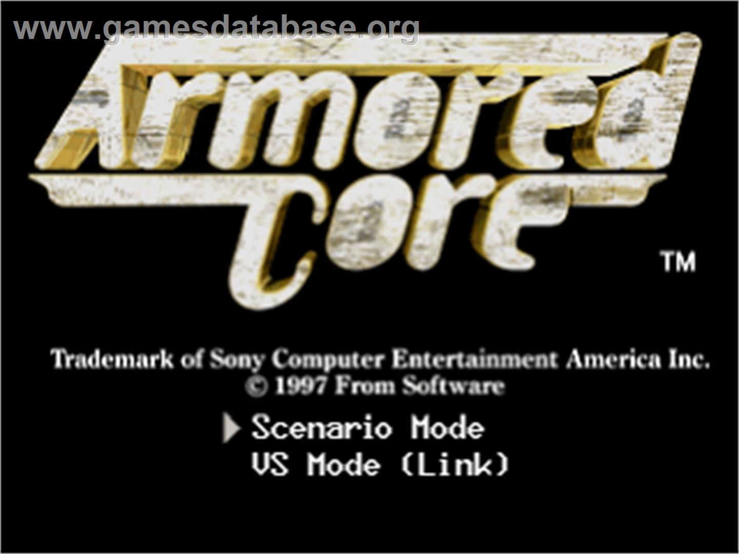 Armored Core: Master of Arena - Sony Playstation - Artwork - Title Screen