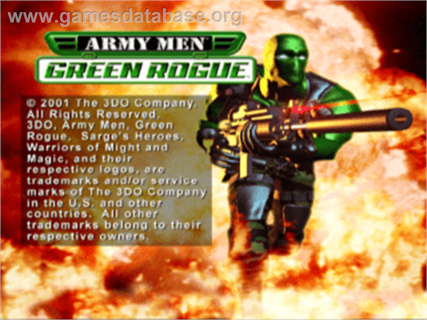 Army Men: Green Rogue - Sony Playstation - Artwork - Title Screen