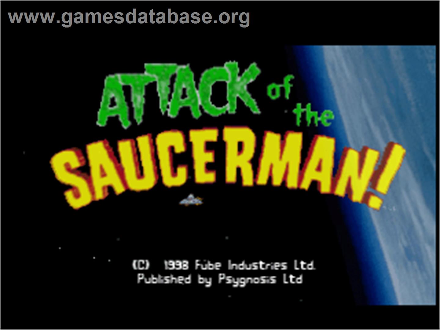 Attack of the Saucerman - Sony Playstation - Artwork - Title Screen