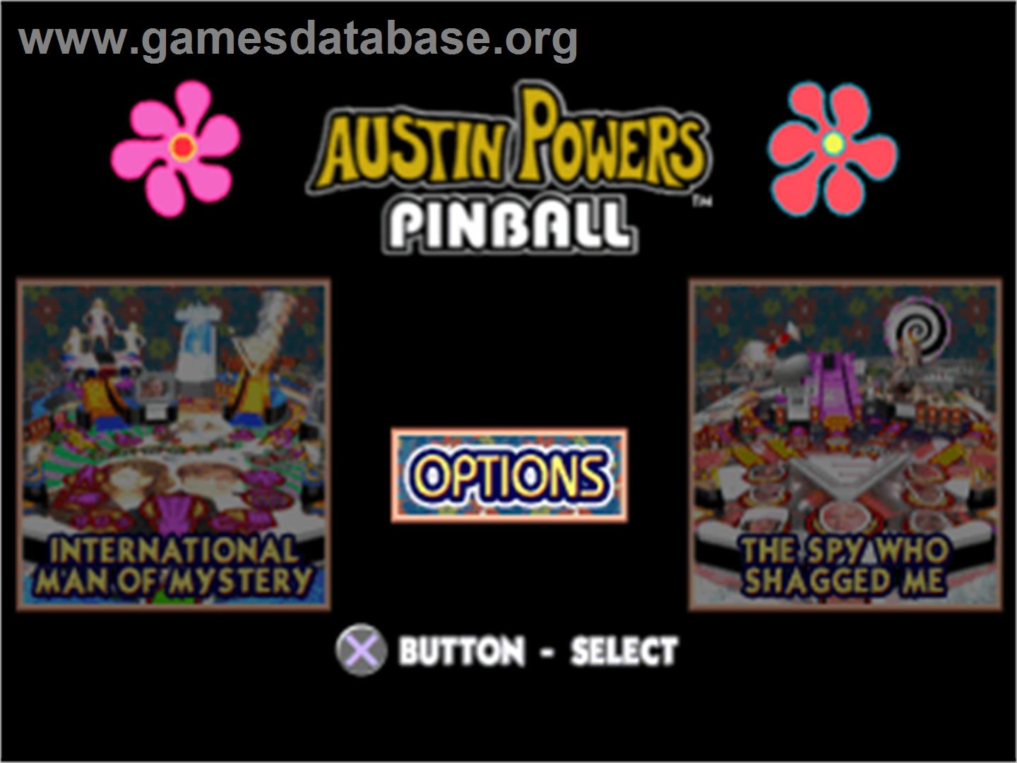 Austin Powers Pinball - Sony Playstation - Artwork - Title Screen
