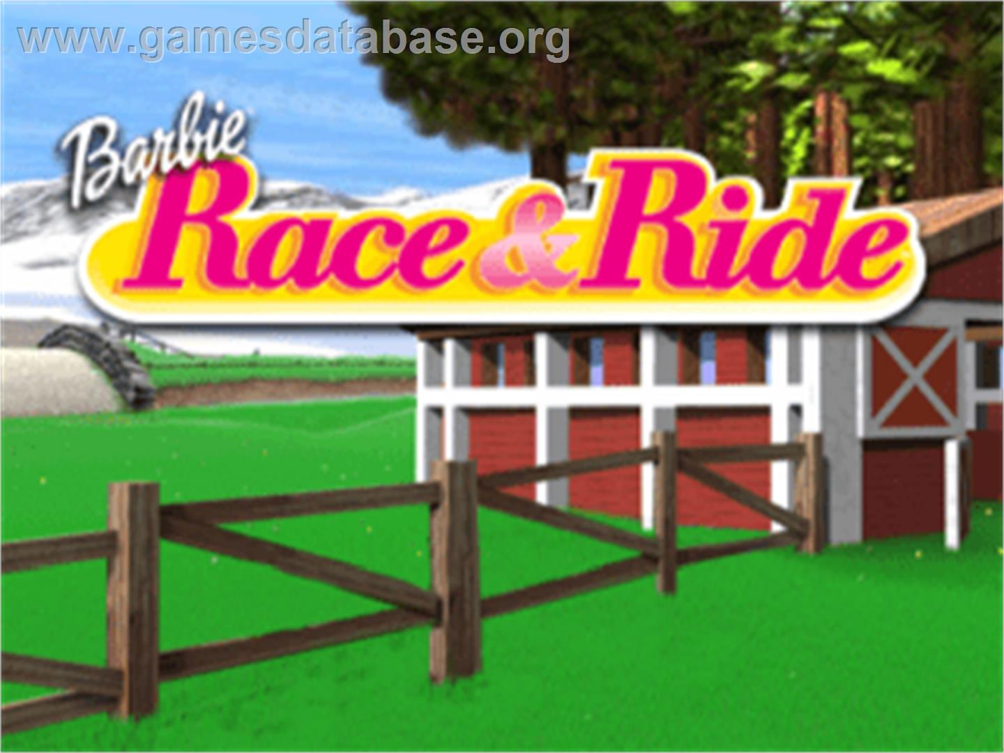 Barbie: Race and Ride - Sony Playstation - Artwork - Title Screen