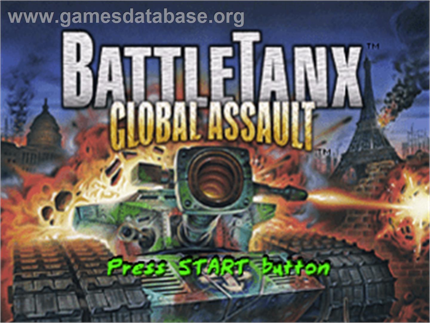 BattleTanx: Global Assault - Sony Playstation - Artwork - Title Screen