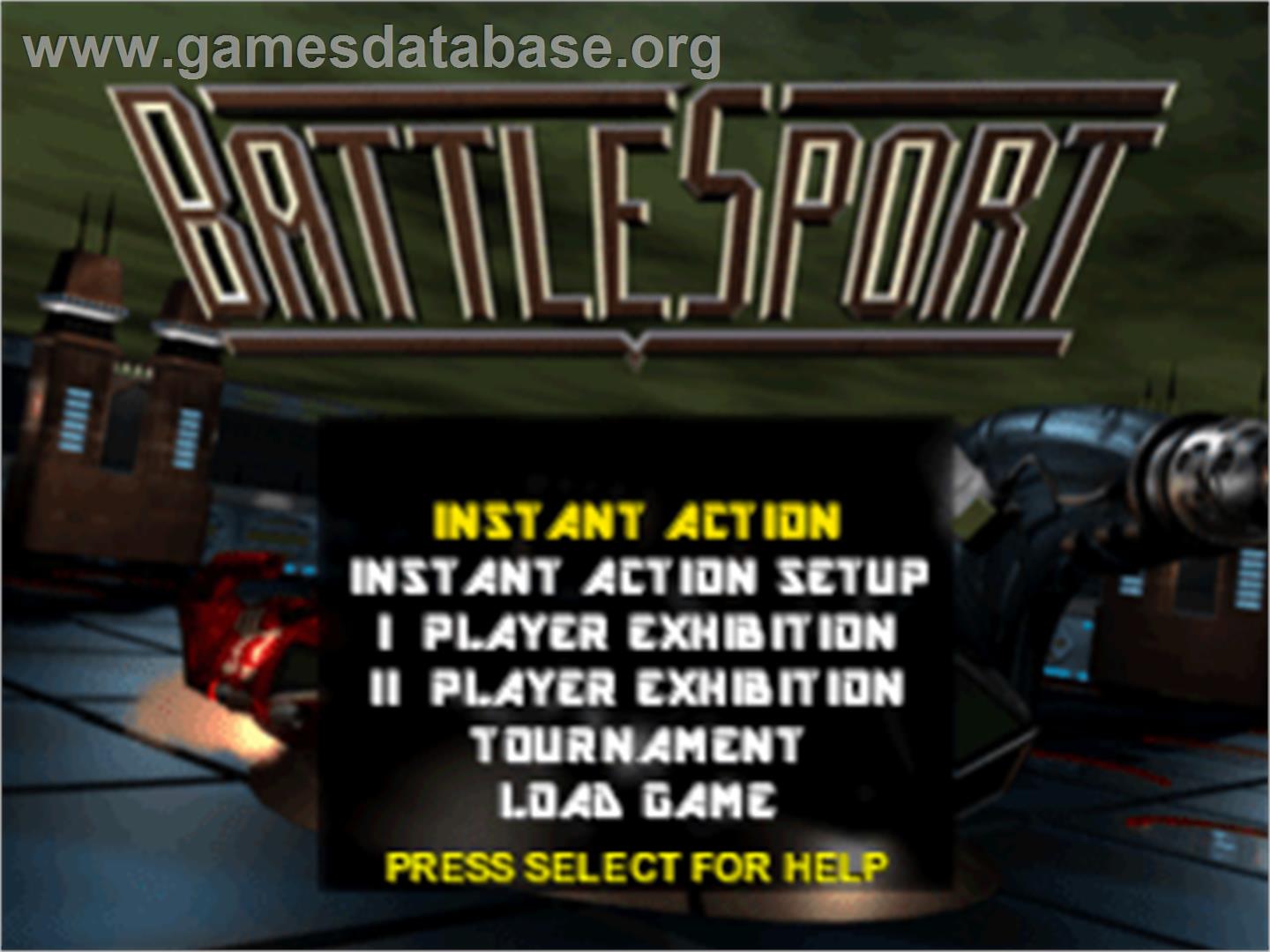 Battlesport - Sony Playstation - Artwork - Title Screen