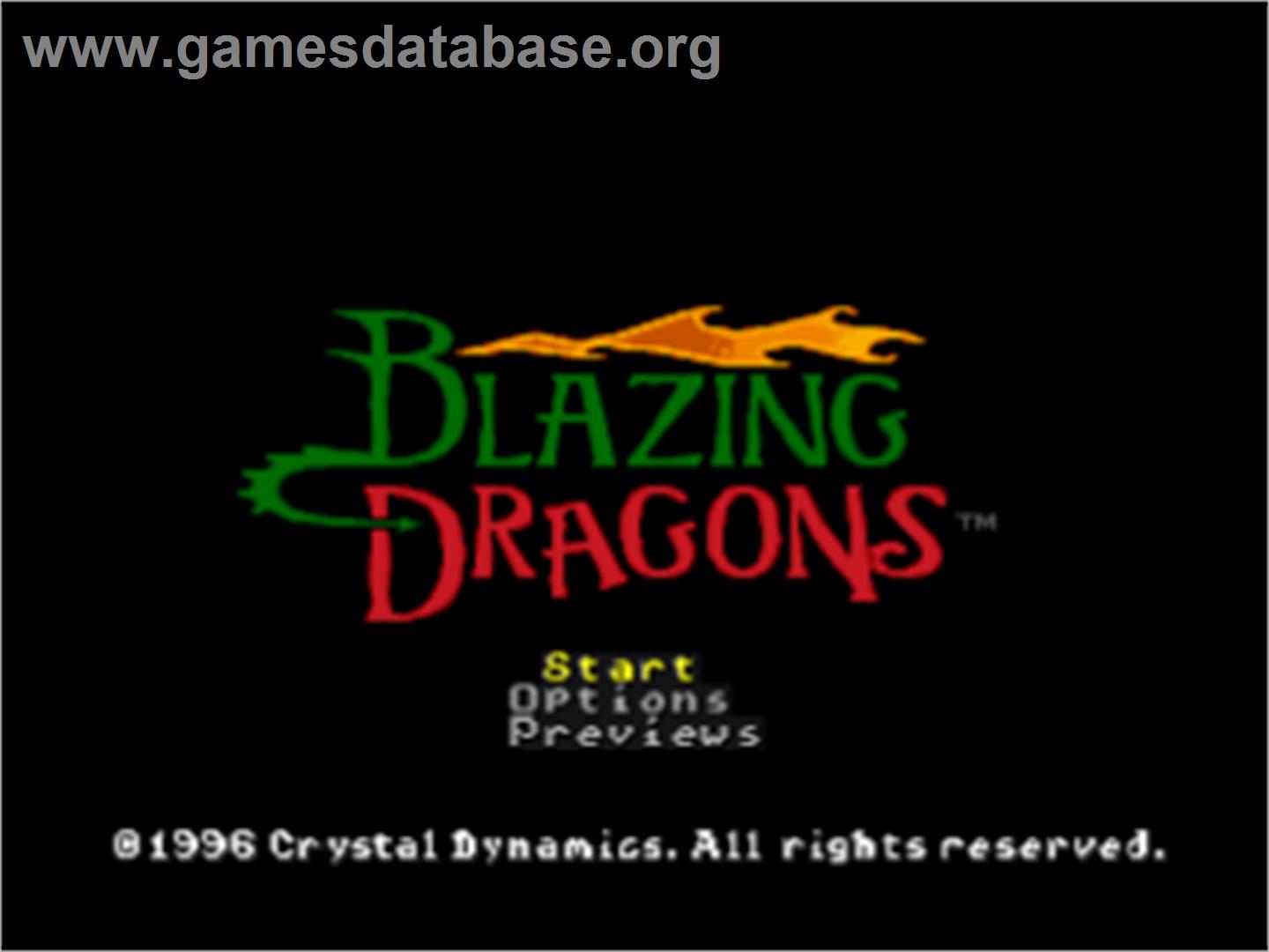 Blazing Dragons - Sony Playstation - Artwork - Title Screen