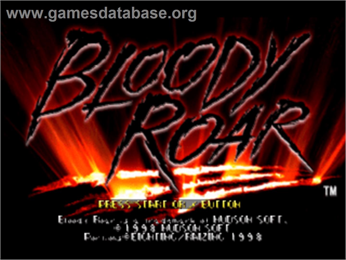 Bloody Roar - Sony Playstation - Artwork - Title Screen