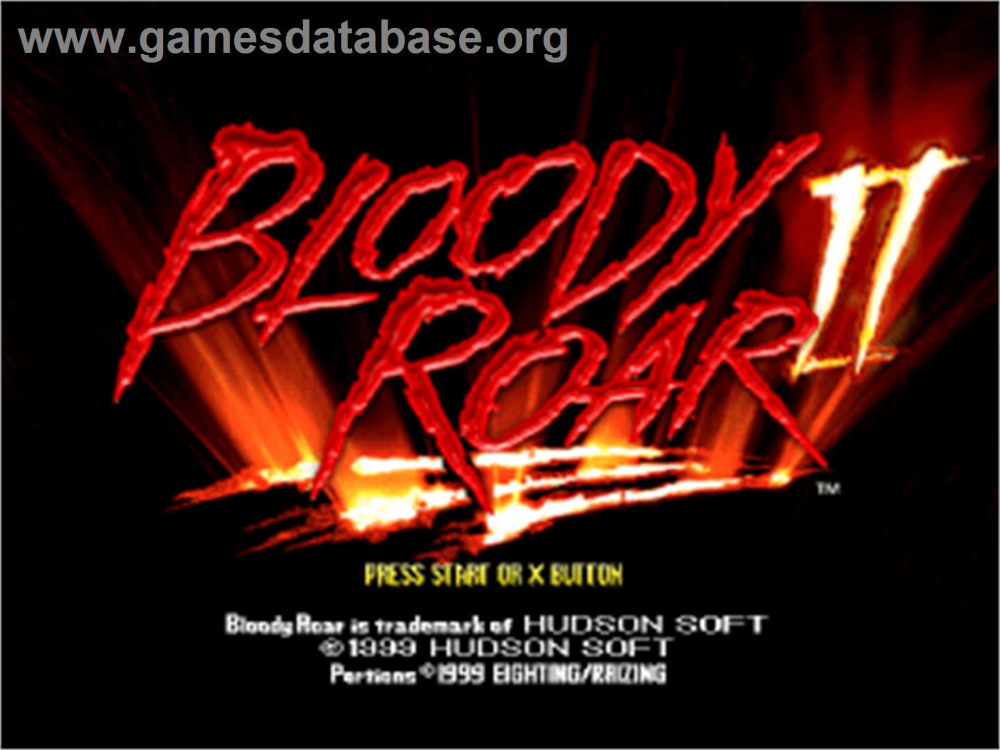 Bloody Roar II - Sony Playstation - Artwork - Title Screen