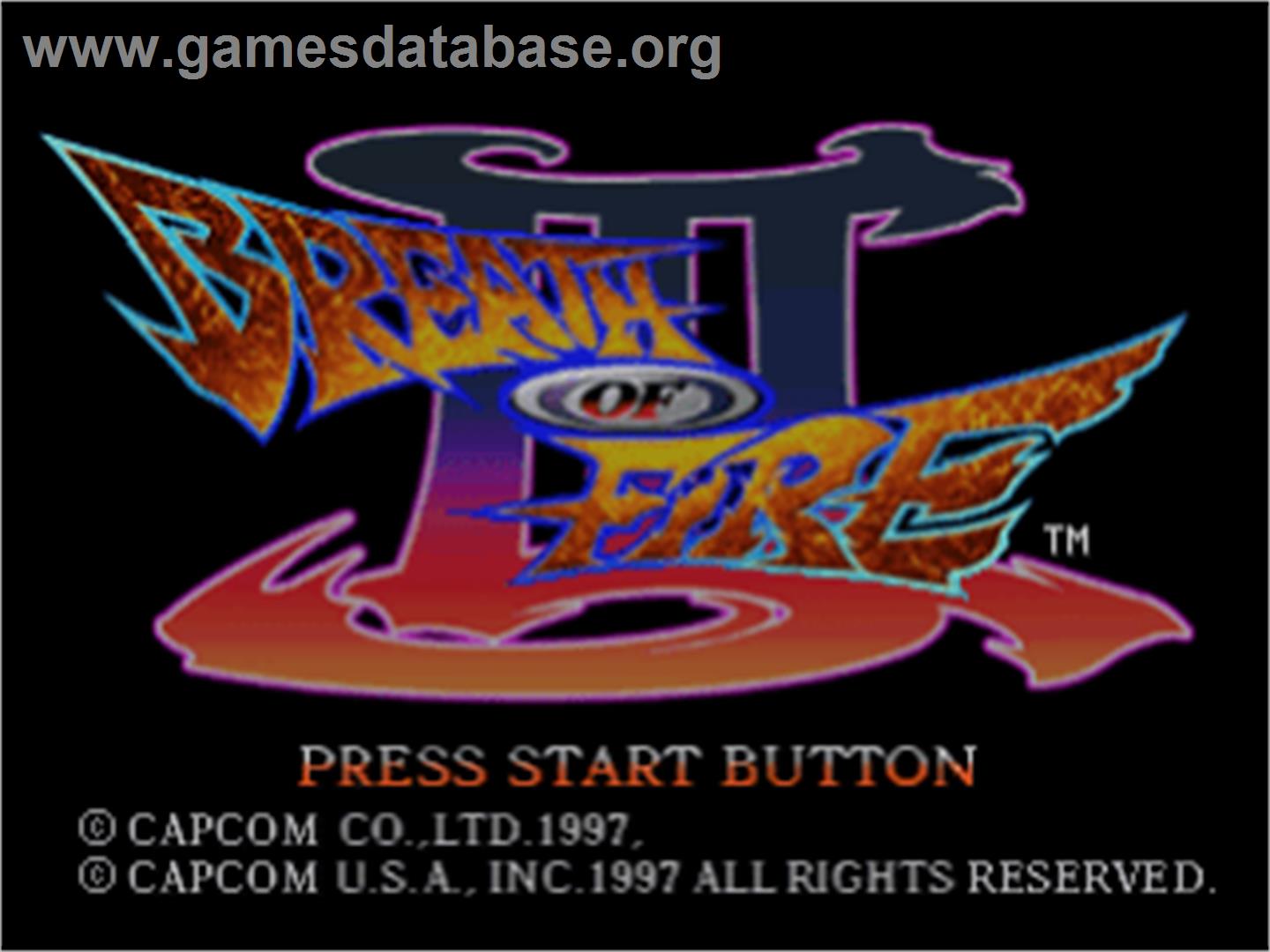 Breath of Fire III - Sony Playstation - Artwork - Title Screen