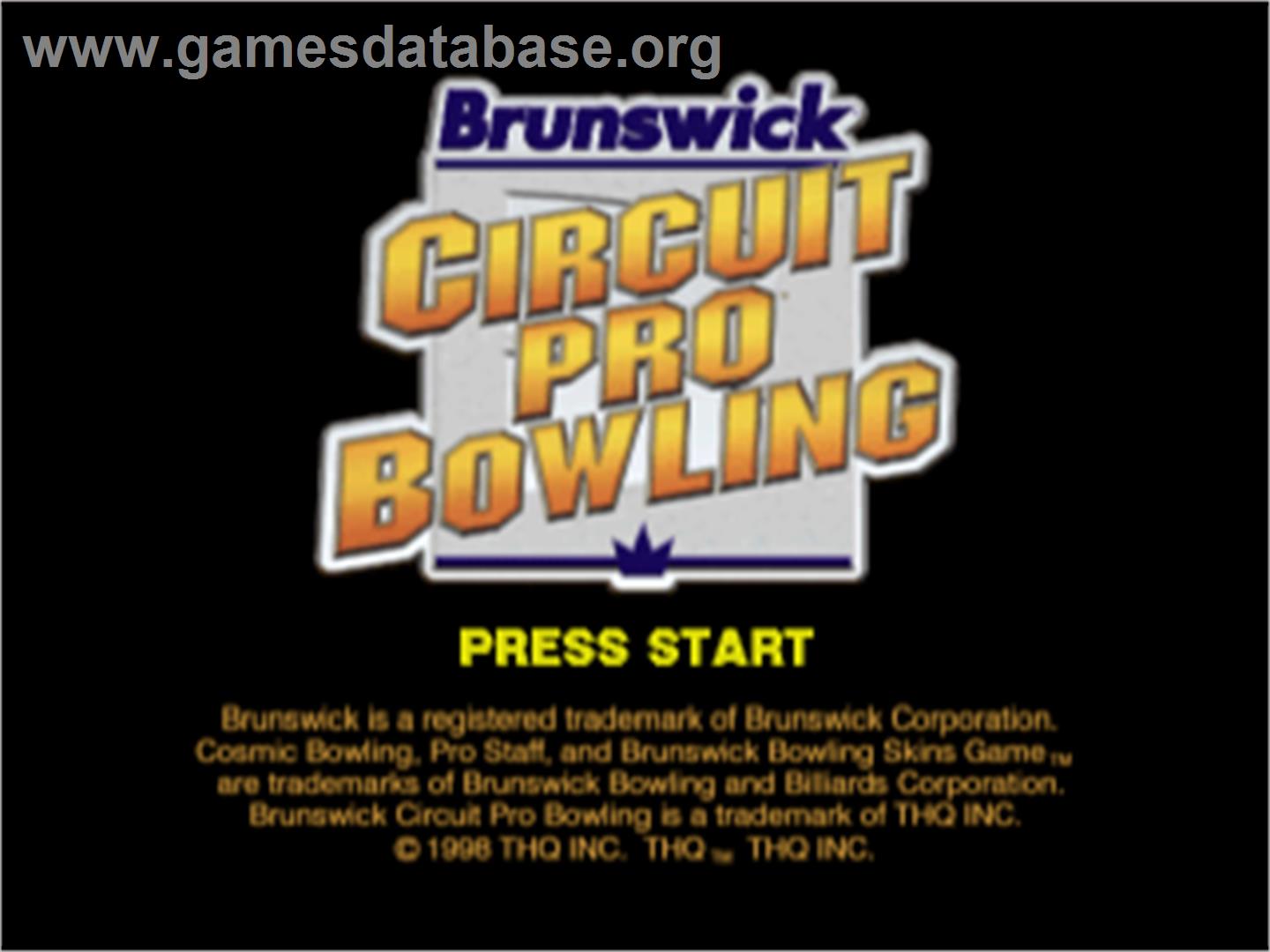 Brunswick Circuit Pro Bowling - Sony Playstation - Artwork - Title Screen