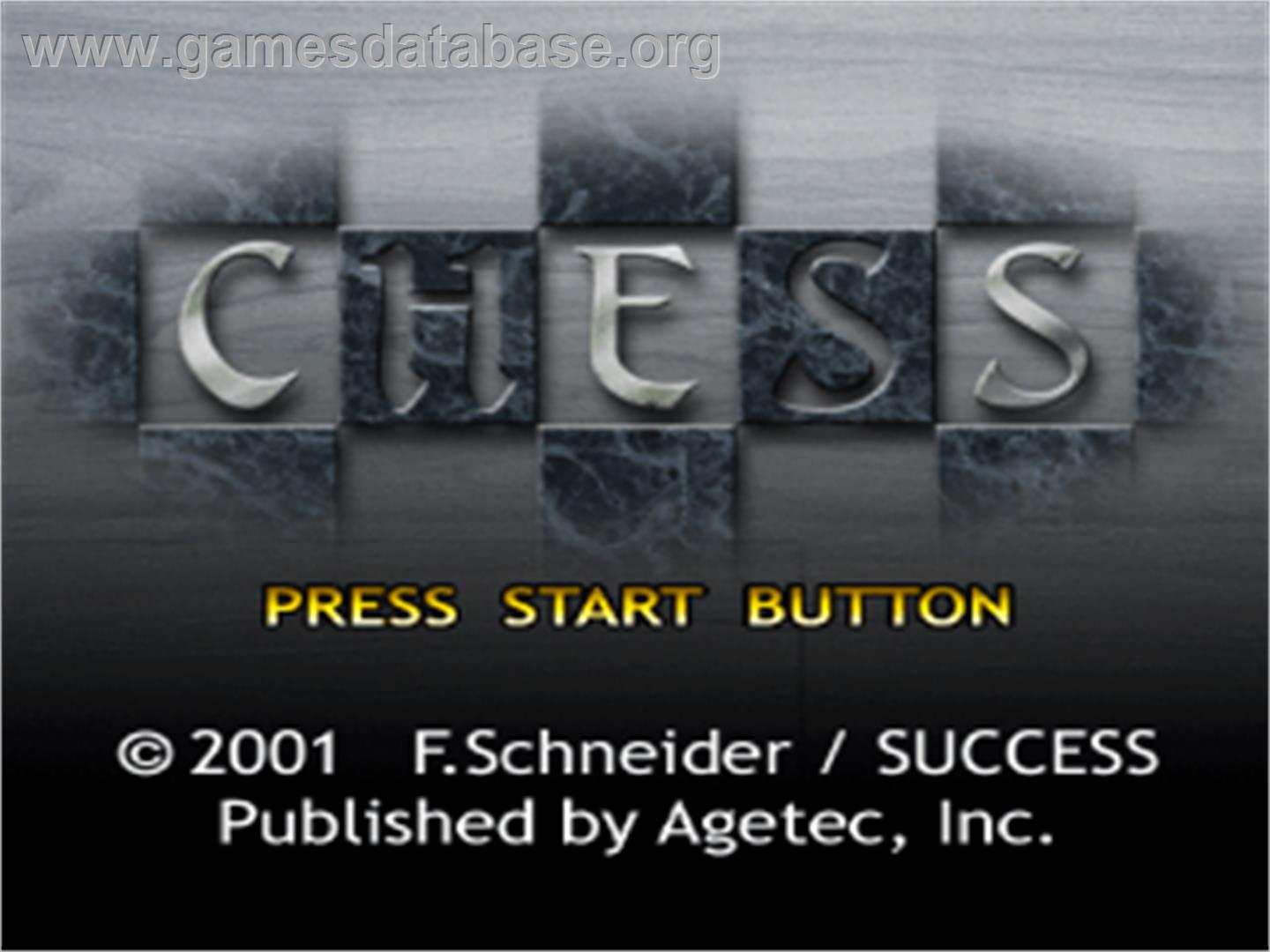Chess - Sony Playstation - Artwork - Title Screen