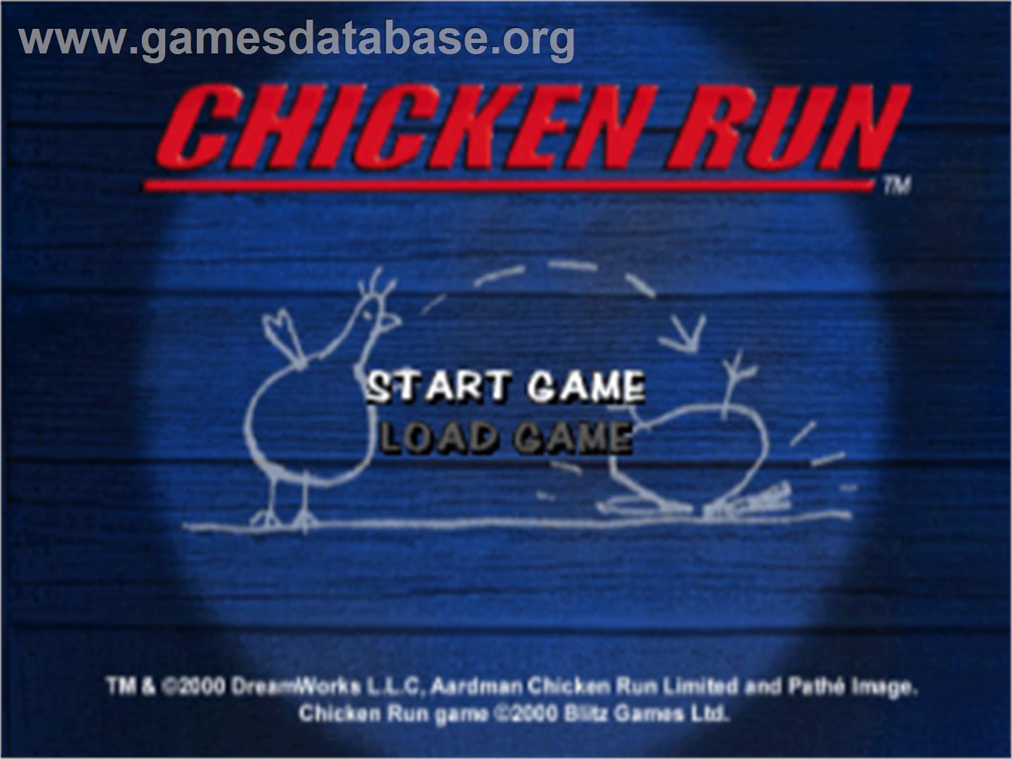 Chicken Run - Sony Playstation - Artwork - Title Screen