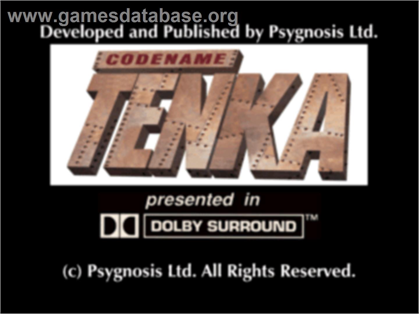 Codename: Tenka - Sony Playstation - Artwork - Title Screen