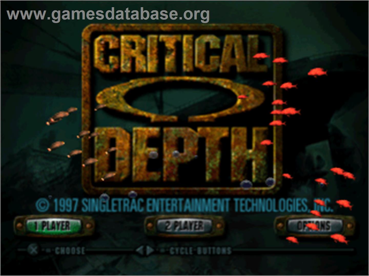 Critical Depth - Sony Playstation - Artwork - Title Screen
