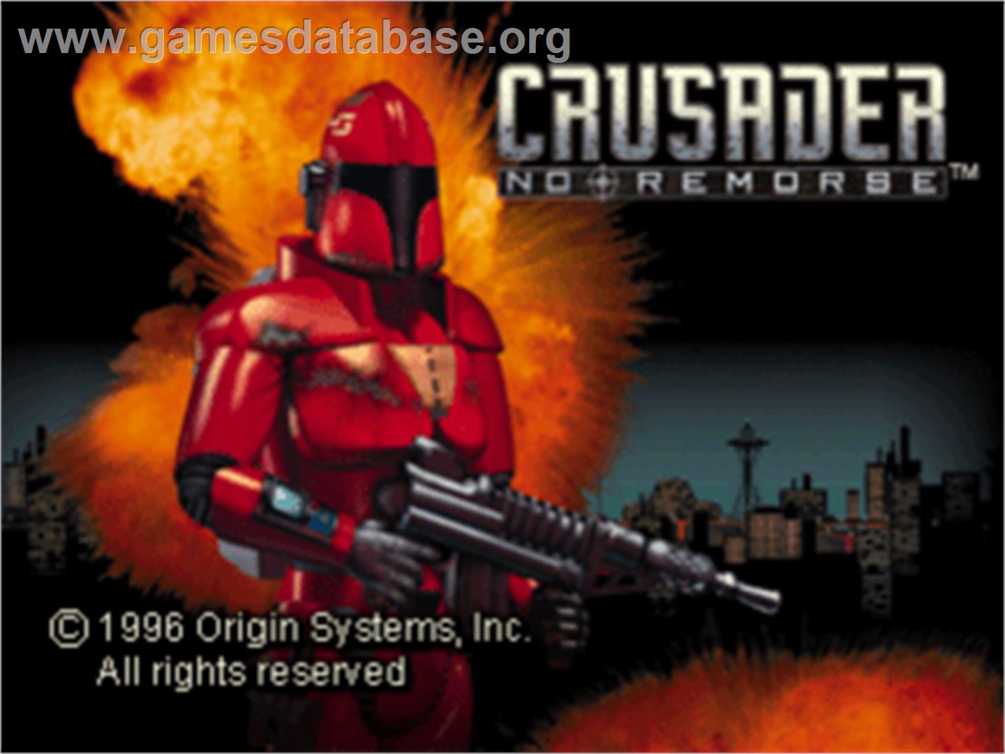 Crusader: No Remorse - Sony Playstation - Artwork - Title Screen