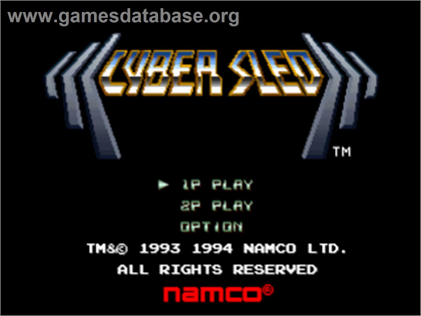 Cyber Sled - Sony Playstation - Artwork - Title Screen