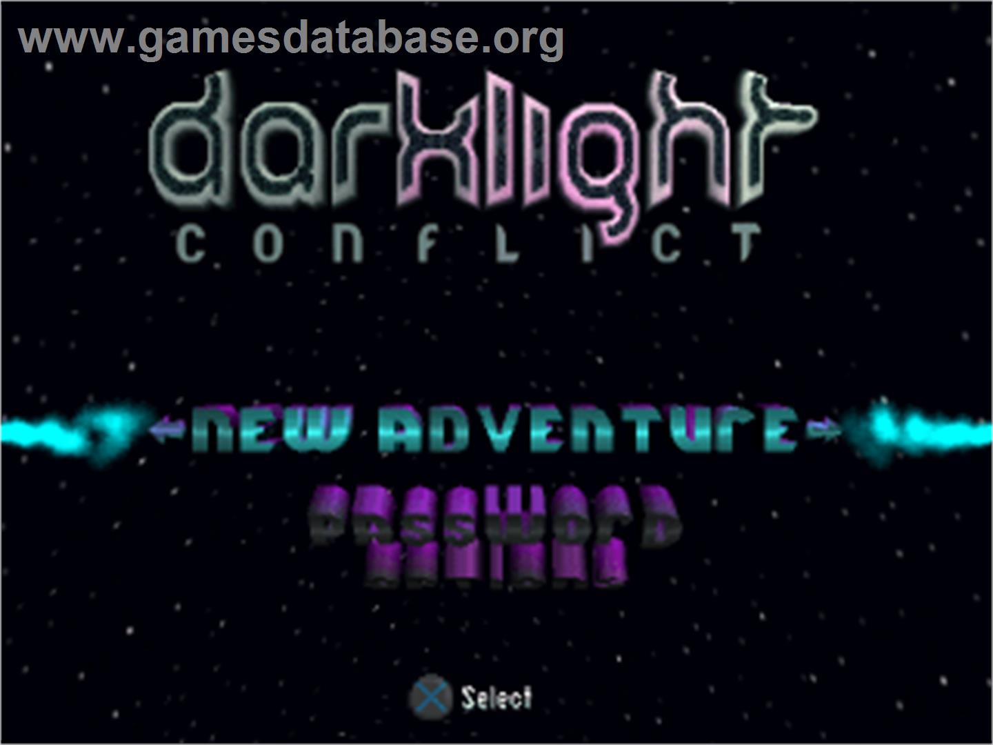 Darklight Conflict - Sony Playstation - Artwork - Title Screen