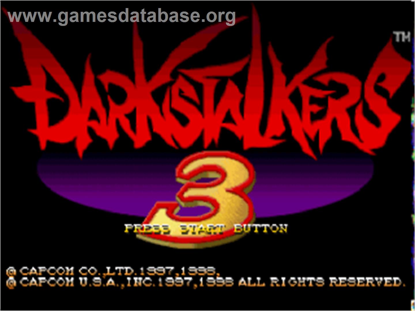 Darkstalkers 3 - Sony Playstation - Artwork - Title Screen