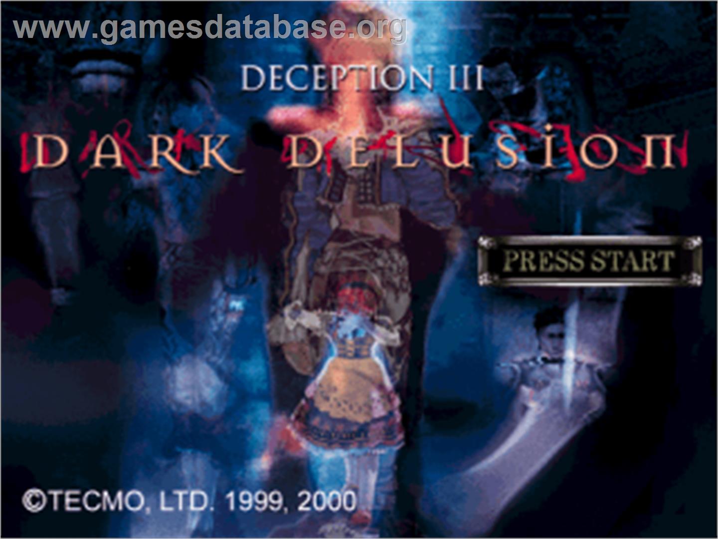 Deception III: Dark Delusion - Sony Playstation - Artwork - Title Screen