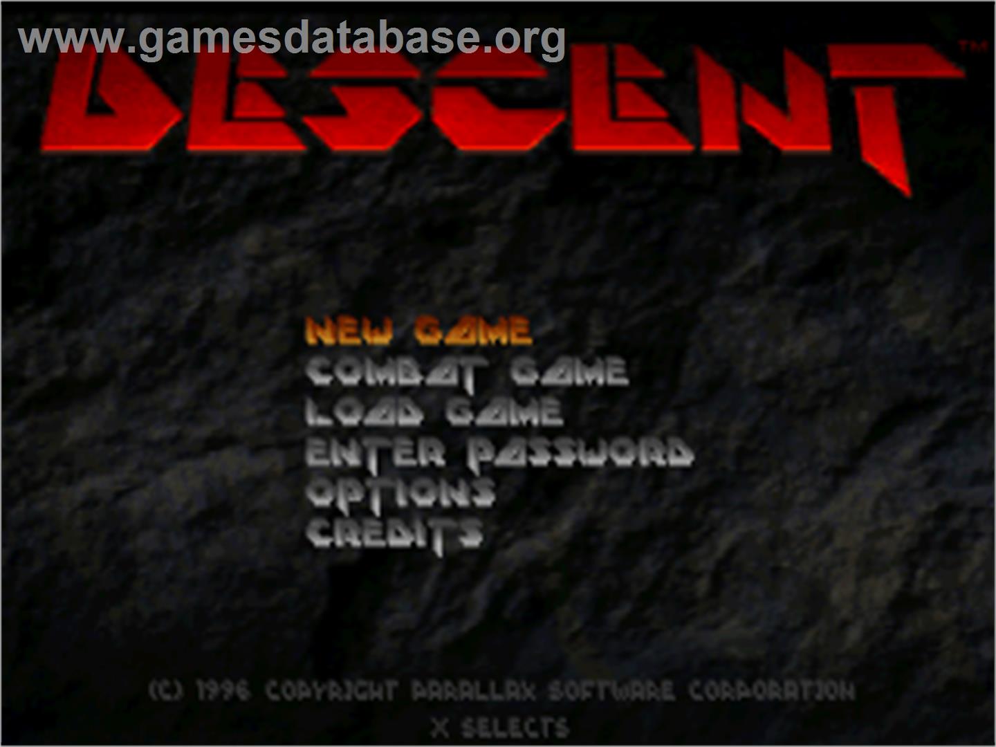 Descent - Sony Playstation - Artwork - Title Screen