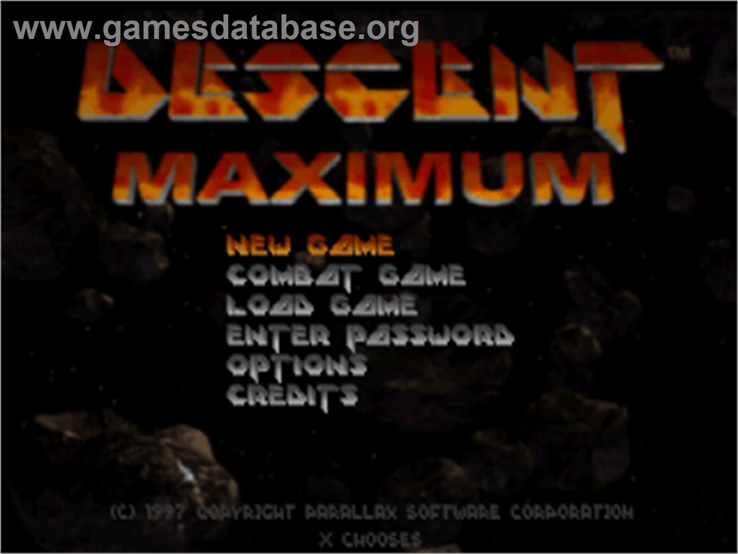 Descent Maximum - Sony Playstation - Artwork - Title Screen