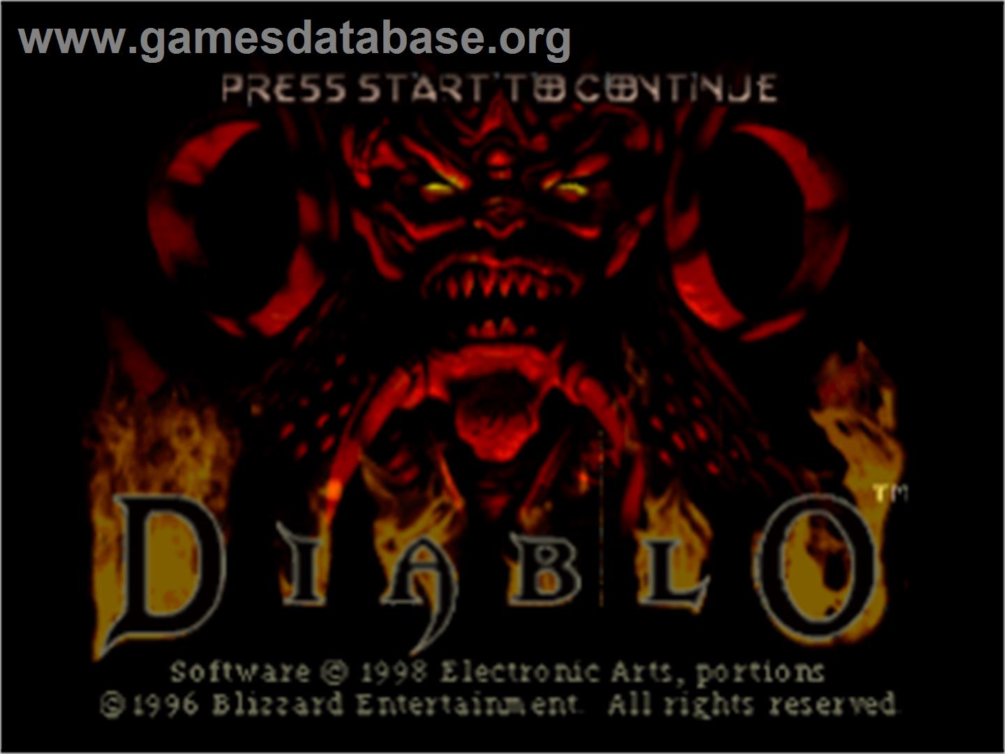 Diablo - Sony Playstation - Artwork - Title Screen