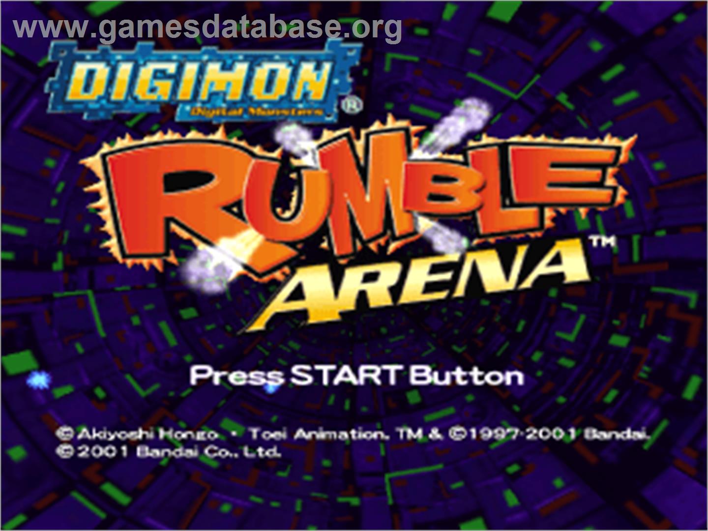 Digimon Rumble Arena - Sony Playstation - Artwork - Title Screen