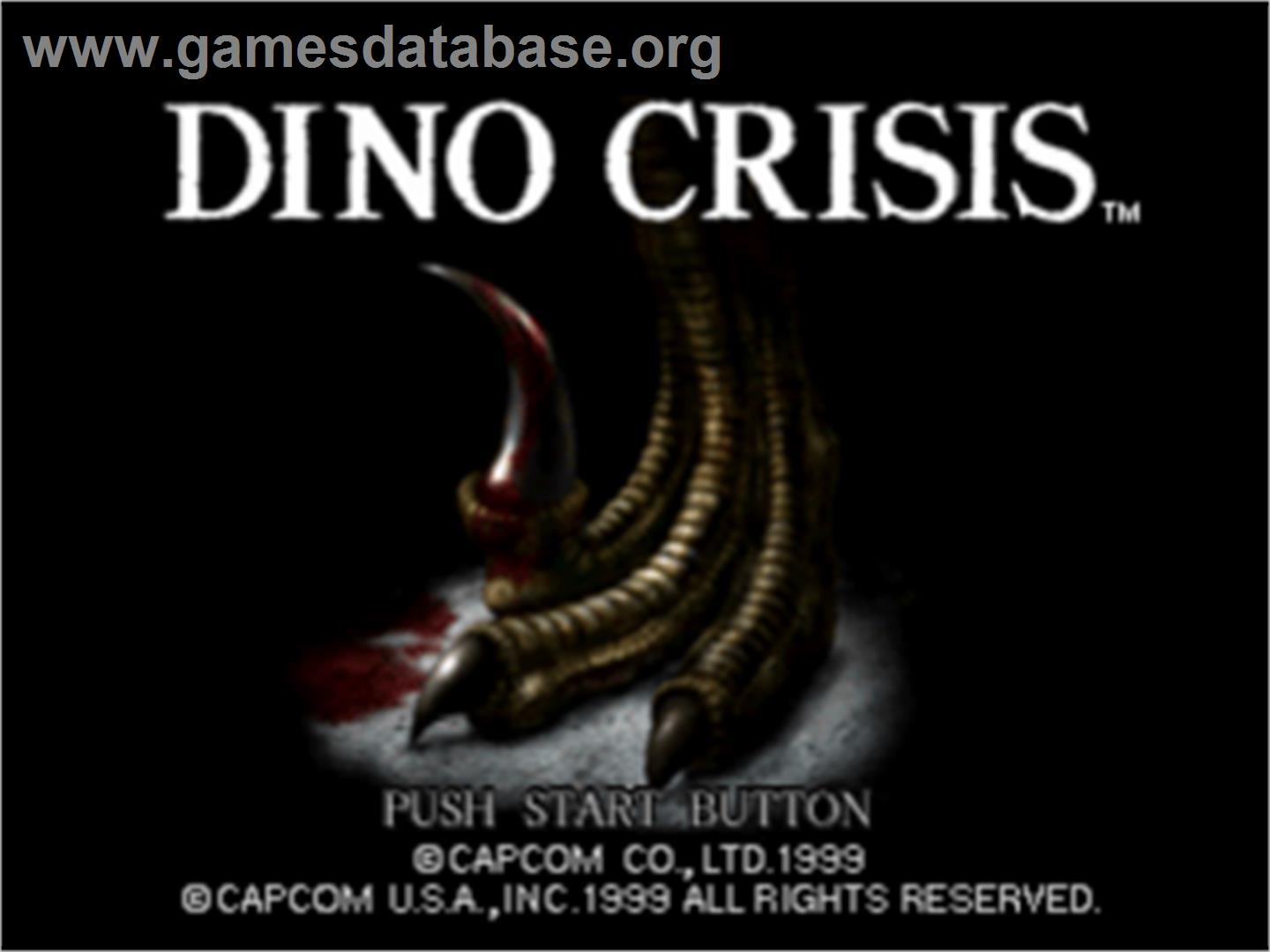 Dino Crisis - Sony Playstation - Artwork - Title Screen
