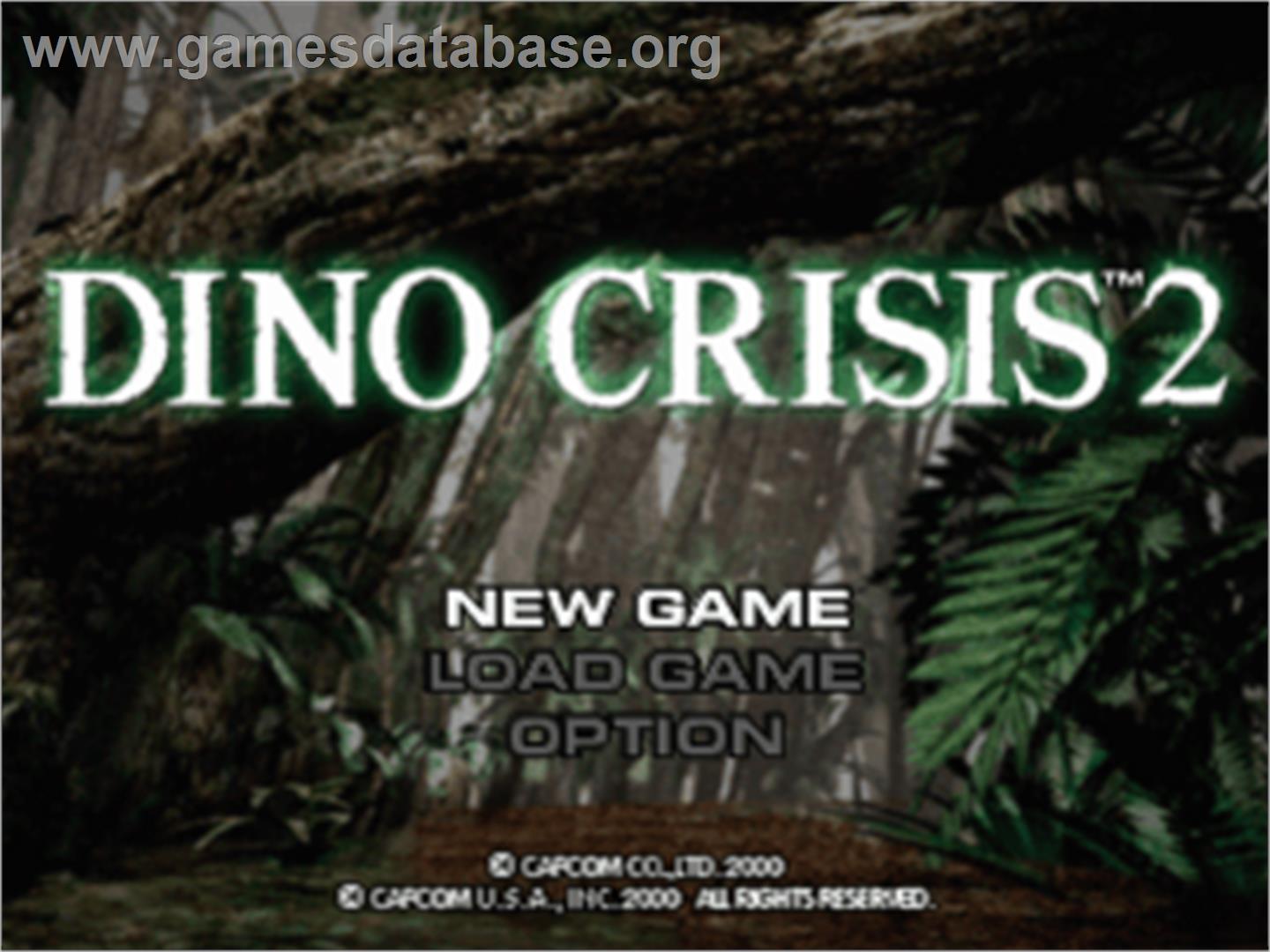 Dino Crisis 2 - Sony Playstation - Artwork - Title Screen