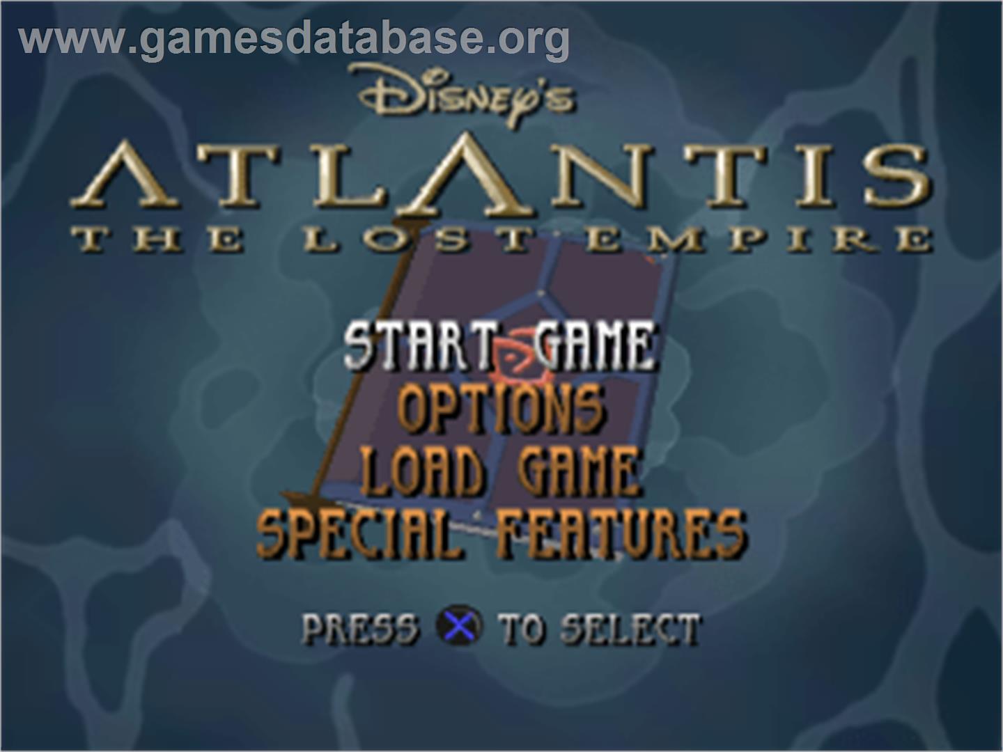Disney's Atlantis: The Lost Empire - Sony Playstation - Artwork - Title Screen