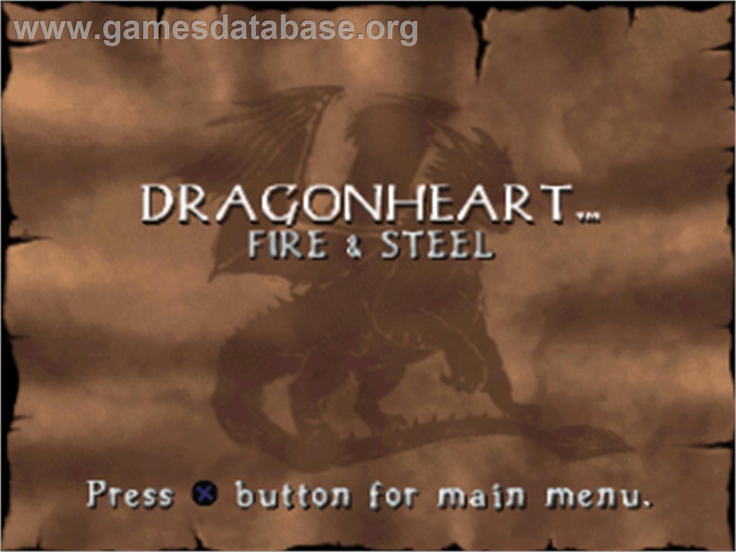 DragonHeart: Fire & Steel - Sony Playstation - Artwork - Title Screen