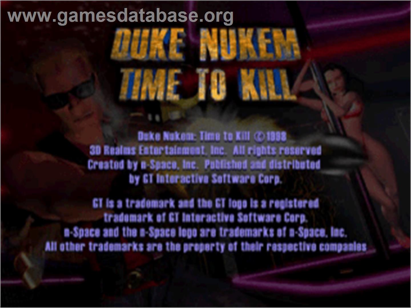 Duke Nukem: Time to Kill - Sony Playstation - Artwork - Title Screen