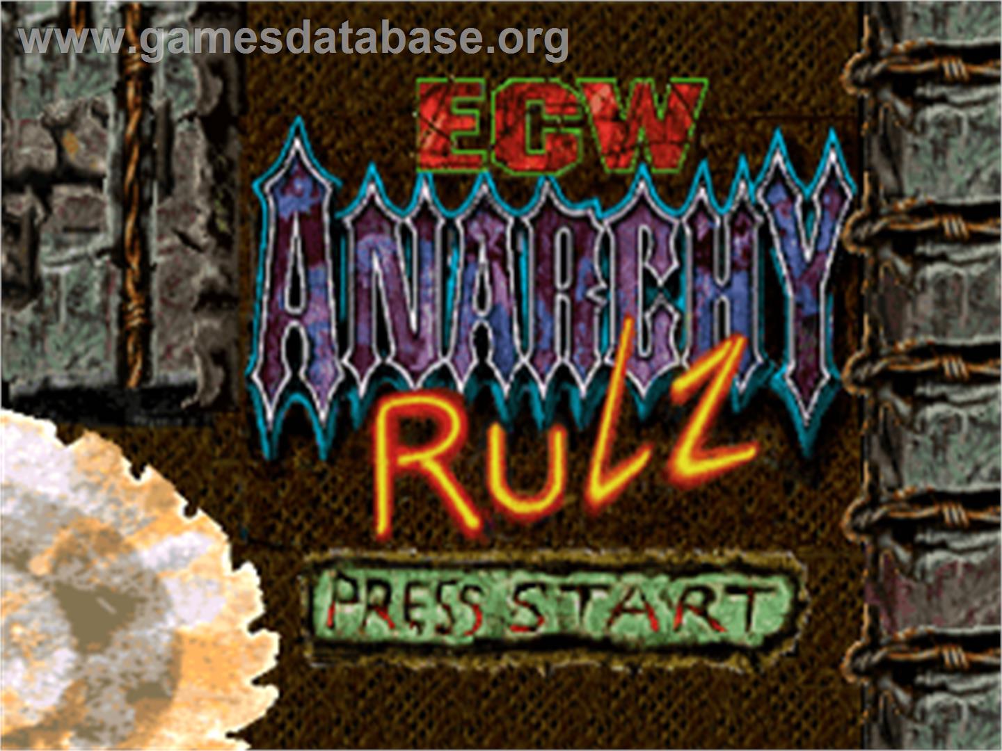 ECW Anarchy Rulz - Sony Playstation - Artwork - Title Screen